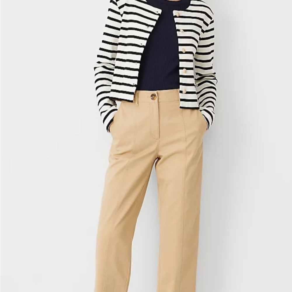Ann Taylor Petite Seamed Straight Ankle Pant